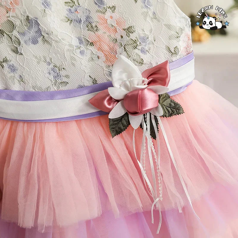 LEZONKIDS - Customizable Wholesale Children's Dress Baby's Birthday Party Performance Dress Cake Dress Foreign Trade Spot